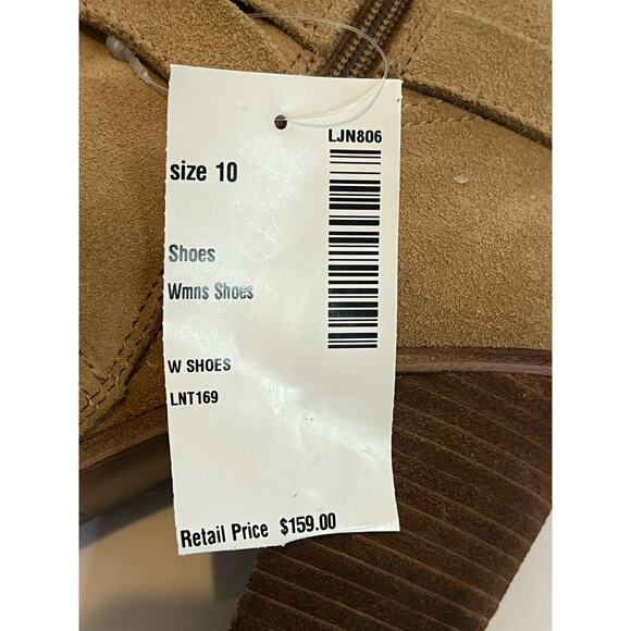 NWT Vince Camuto Fianna Tan Suede Tassel Heeled Ankle Boot‎ Size 10 - Picture 8 of 8